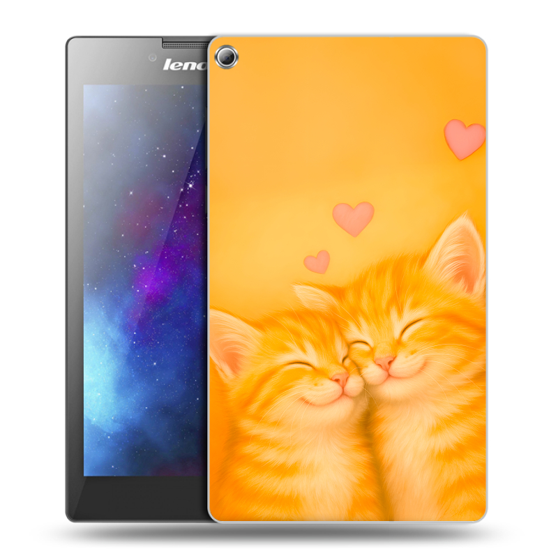 Силиконовый чехол на Lenovo Tab 2 A7-20 с принтом Милые котята Силиконовый чехол на Lenovo Tab 2 A7-20 с принтом Милые котята
