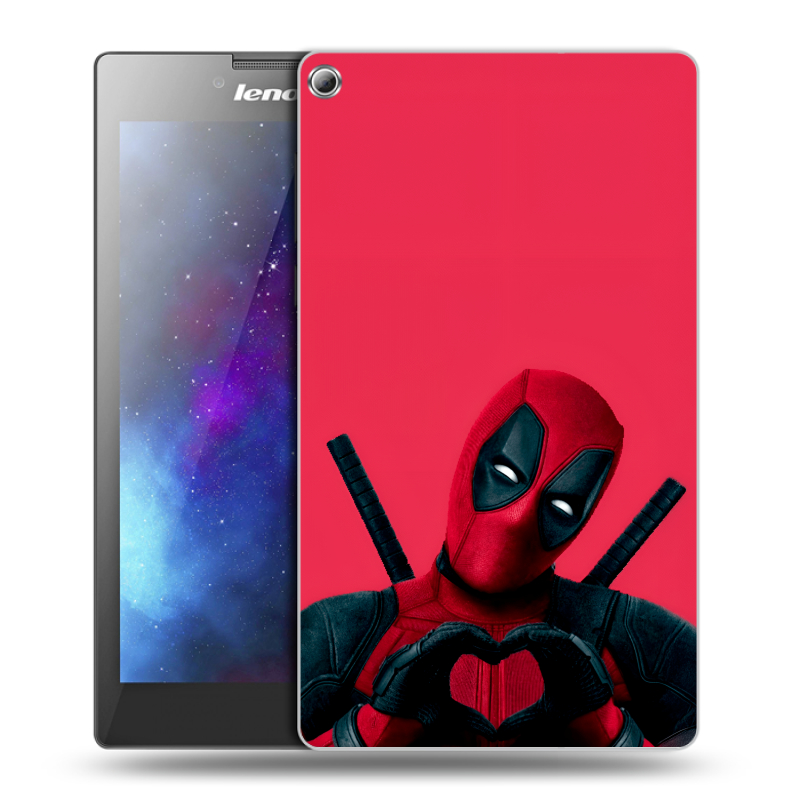 Силиконовый чехол на Lenovo Tab 2 A7-20 с принтом Дедпул Deadpool Силиконовый чехол на Lenovo Tab 2 A7-20 с принтом Дедпул Deadpool