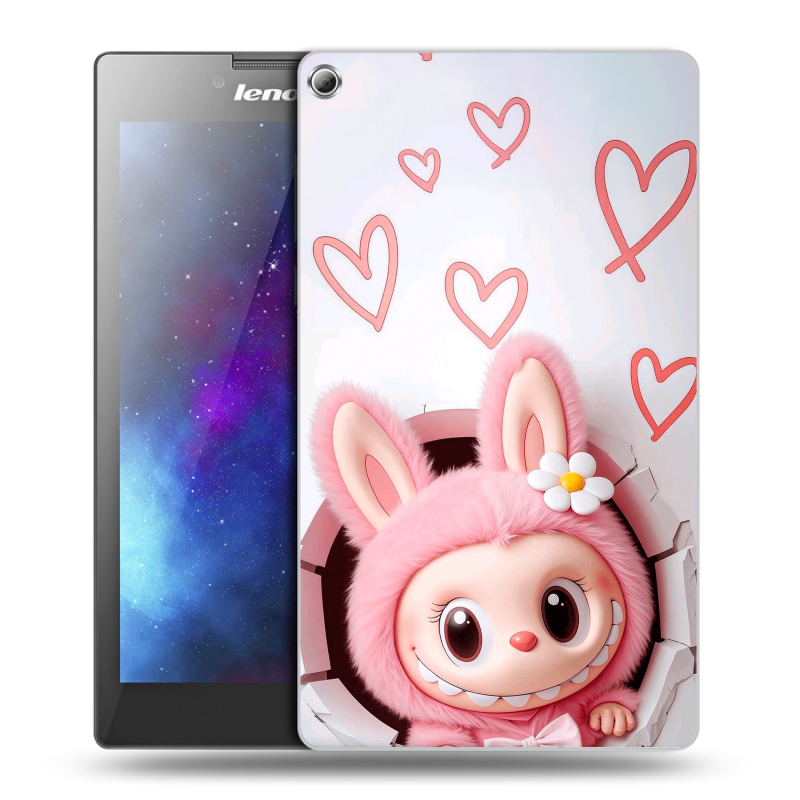 Силиконовый чехол на Lenovo Tab 2 A7-20 с принтом Labubu Лабубу Силиконовый чехол на Lenovo Tab 2 A7-20 с принтом Labubu Лабубу