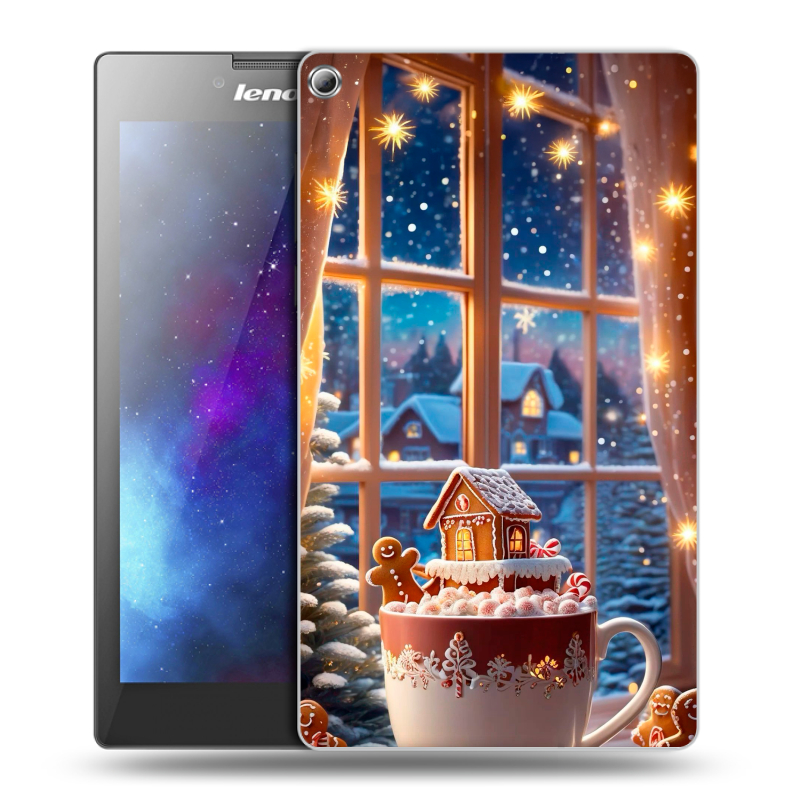 Силиконовый чехол на Lenovo Tab 2 A7-20 с принтом Новый год Силиконовый чехол на Lenovo Tab 2 A7-20 с принтом Новый год