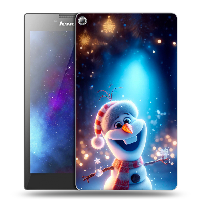 Силиконовый чехол на Lenovo Tab 2 A7-20 с принтом Новый год Силиконовый чехол на Lenovo Tab 2 A7-20 с принтом Новый год
