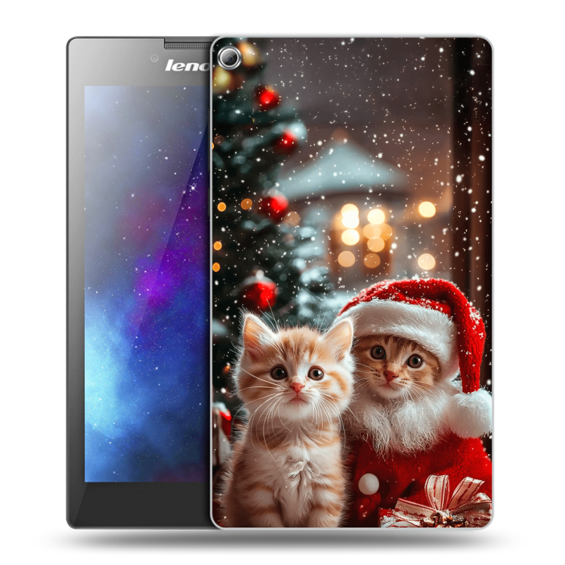 Силиконовый чехол на Lenovo Tab 2 A7-20 с принтом Новый год Силиконовый чехол на Lenovo Tab 2 A7-20 с принтом Новый год
