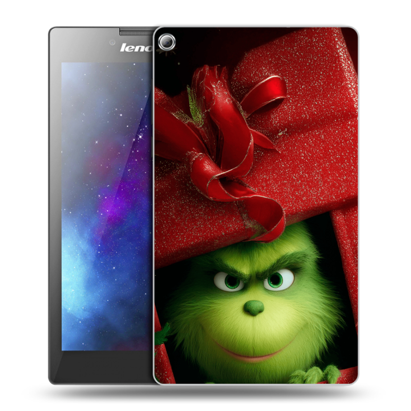 Силиконовый чехол на Lenovo Tab 2 A7-20 с принтом Новый год Силиконовый чехол на Lenovo Tab 2 A7-20 с принтом Новый год