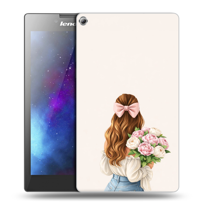 Силиконовый чехол на Lenovo Tab 2 A7-20 с принтом женский Силиконовый чехол на Lenovo Tab 2 A7-20 с принтом женский