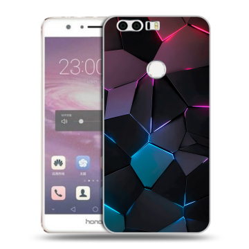 Силиконовый противоударный чехол на Huawei Honor 8 с принтом Геометрия неона Силиконовый противоударный чехол на Huawei Honor 8 с принтом Геометрия неона