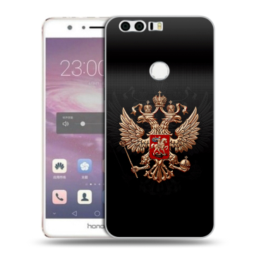 Силиконовый противоударный чехол на Huawei Honor 8 с принтом Герб России Силиконовый противоударный чехол на Huawei Honor 8 с принтом Герб России