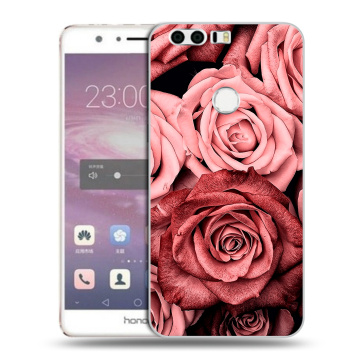 Силиконовый противоударный чехол на Huawei Honor 8 с принтом Цветы розы Силиконовый противоударный чехол на Huawei Honor 8 с принтом Цветы розы