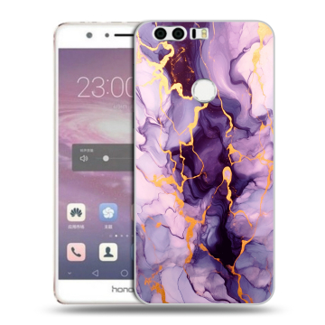 Силиконовый противоударный чехол на Huawei Honor 8 с принтом Мрамор