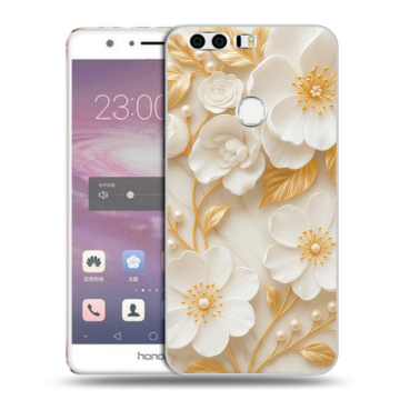 Силиконовый противоударный чехол на Huawei Honor 8 с принтом Цветы