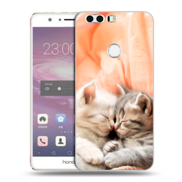 Силиконовый противоударный чехол на Huawei Honor 8 с принтом Котята Силиконовый противоударный чехол на Huawei Honor 8 с принтом Котята