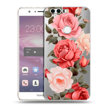 Силиконовый противоударный чехол на Huawei Honor 8 с принтом Розы Силиконовый противоударный чехол на Huawei Honor 8 с принтом Розы
