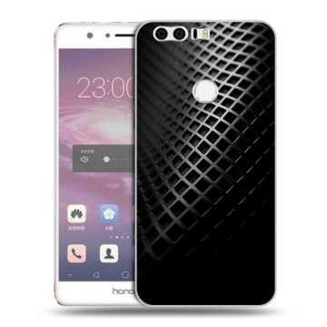 Силиконовый противоударный чехол на Huawei Honor 8 с принтом Текстура металла Силиконовый противоударный чехол на Huawei Honor 8 с принтом Текстура металла