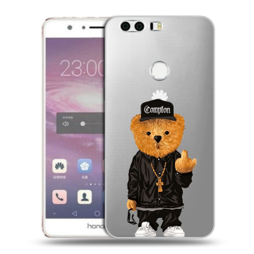 Силиконовый противоударный чехол на Huawei Honor 8 с принтом Плюшевый медведь