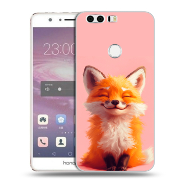 Силиконовый противоударный чехол на Huawei Honor 8 с принтом милая лиса