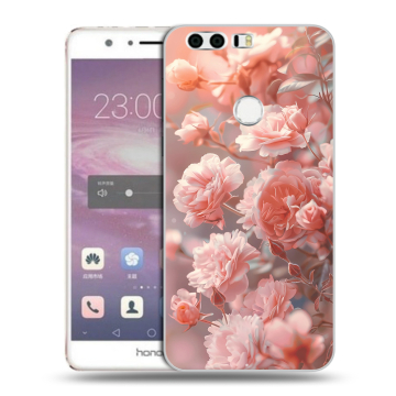 Силиконовый противоударный чехол на Huawei Honor 8 с принтом Розовые розы