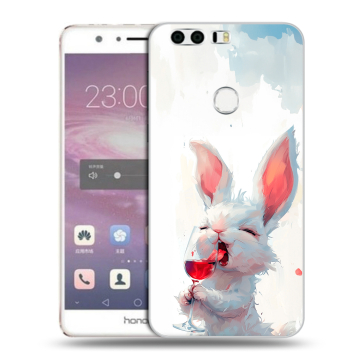 Силиконовый противоударный чехол на Huawei Honor 8 с принтом кролик зайчик