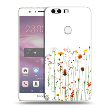 Силиконовый противоударный чехол на Huawei Honor 8 с принтом цветы