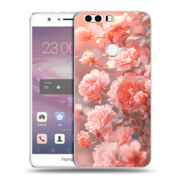 Силиконовый противоударный чехол на Huawei Honor 8 с принтом Розы цветы