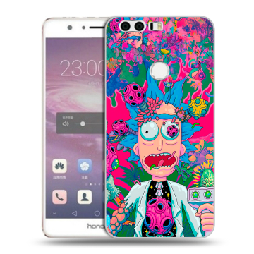 Силиконовый противоударный чехол на Huawei Honor 8 с принтом Рик и Морти Rick Morty