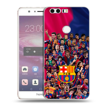 Силиконовый противоударный чехол на Huawei Honor 8 с принтом Барселона Barcelona