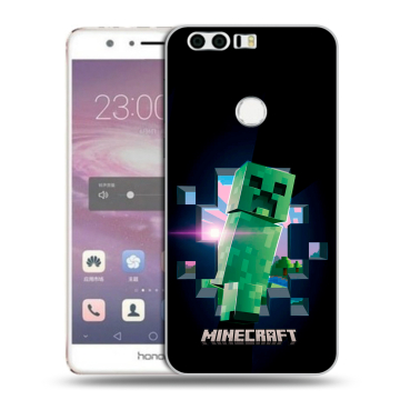 Силиконовый противоударный чехол на Huawei Honor 8 с принтом Майнкрафт Minecraft