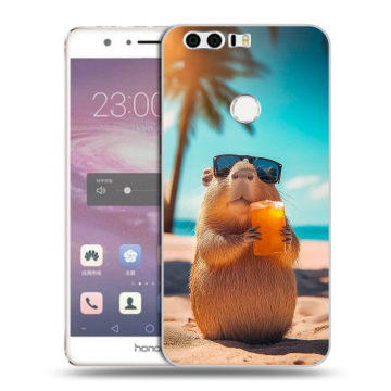 Силиконовый противоударный чехол на Huawei Honor 8 с принтом Капибара