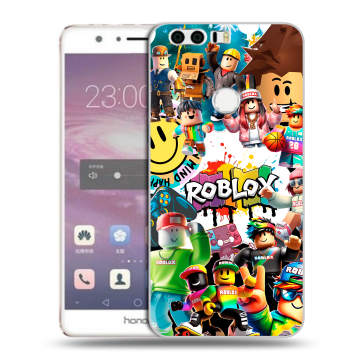 Силиконовый противоударный чехол на Huawei Honor 8 с принтом Roblox Роблокс Силиконовый противоударный чехол на Huawei Honor 8 с принтом Roblox Роблокс