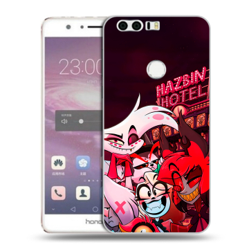 Силиконовый противоударный чехол на Huawei Honor 8 с принтом Hazbin Hotel Отель Хазбин Силиконовый противоударный чехол на Huawei Honor 8 с принтом Hazbin Hotel Отель Хазбин
