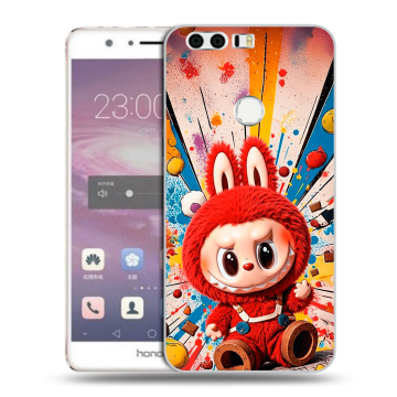 Силиконовый противоударный чехол на Huawei Honor 8 с принтом Labubu Лабубу
