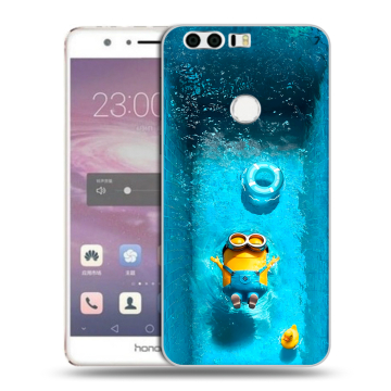 Силиконовый противоударный чехол на Huawei Honor 8 с принтом Миньоны Силиконовый противоударный чехол на Huawei Honor 8 с принтом Миньоны