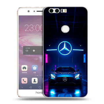 Силиконовый противоударный чехол на Huawei Honor 8 с принтом Mercedes Мерседес