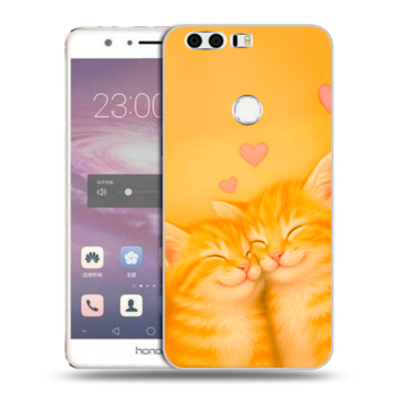 Силиконовый противоударный чехол на Huawei Honor 8 с принтом Милые котята