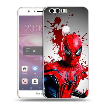 Силиконовый противоударный чехол на Huawei Honor 8 с принтом Spiderman Человек паук Силиконовый противоударный чехол на Huawei Honor 8 с принтом Spiderman Человек паук