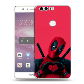Силиконовый противоударный чехол на Huawei Honor 8 с принтом Дедпул Deadpool Силиконовый противоударный чехол на Huawei Honor 8 с принтом Дедпул Deadpool