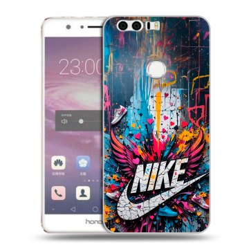 Силиконовый противоударный чехол на Huawei Honor 8 с принтом Nike Найк Силиконовый противоударный чехол на Huawei Honor 8 с принтом Nike Найк