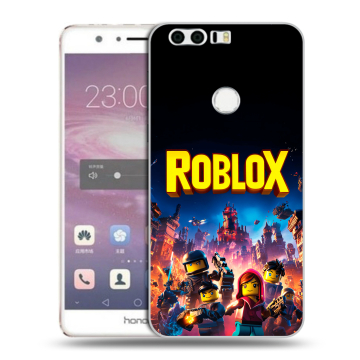 Силиконовый противоударный чехол на Huawei Honor 8 с принтом Roblox Роблокс