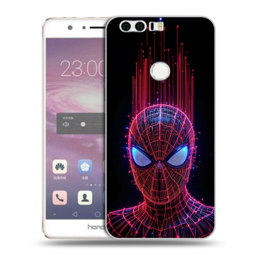 Силиконовый противоударный чехол на Huawei Honor 8 с принтом Spiderman Человек паук