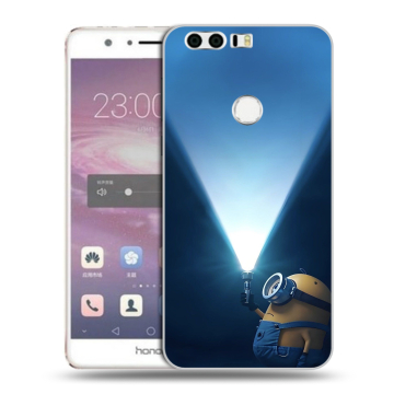 Силиконовый противоударный чехол на Huawei Honor 8 с принтом Миньоны