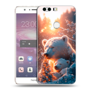 Силиконовый противоударный чехол на Huawei Honor 8 с принтом Новый год Силиконовый противоударный чехол на Huawei Honor 8 с принтом Новый год
