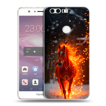 Силиконовый противоударный чехол на Huawei Honor 8 с принтом Новый год Силиконовый противоударный чехол на Huawei Honor 8 с принтом Новый год