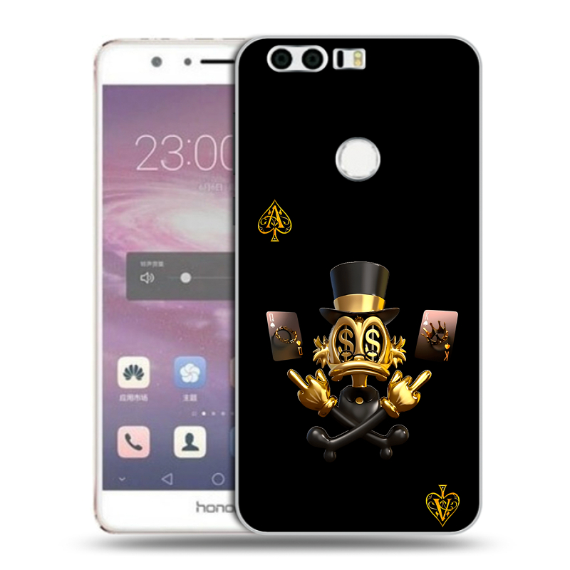 Силиконовый противоударный чехол на Huawei Honor 8 с принтом Золотой скрудж макдак Силиконовый противоударный чехол на Huawei Honor 8 с принтом Золотой скрудж макдак