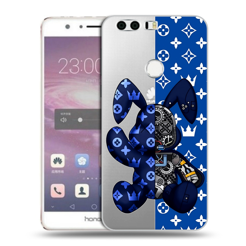 Силиконовый противоударный чехол на Huawei Honor 8 с принтом Луи робот Силиконовый противоударный чехол на Huawei Honor 8 с принтом Луи робот