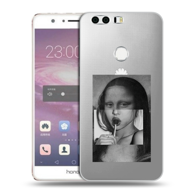 Силиконовый противоударный чехол на Huawei Honor 8 с принтом Мона Лиза Силиконовый противоударный чехол на Huawei Honor 8 с принтом Мона Лиза