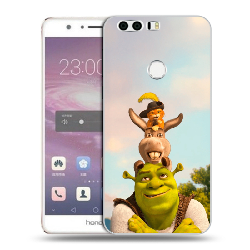 Силиконовый противоударный чехол на Huawei Honor 8 с принтом Шрек Shrek Силиконовый противоударный чехол на Huawei Honor 8 с принтом Шрек Shrek
