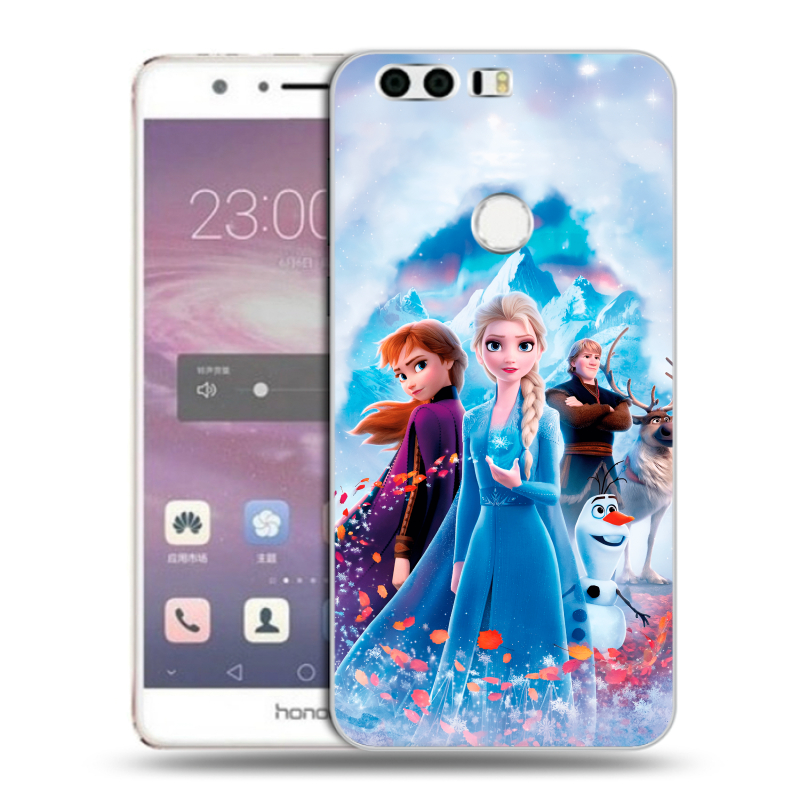 Силиконовый противоударный чехол на Huawei Honor 8 с принтом Холодное сердце Frozen Силиконовый противоударный чехол на Huawei Honor 8 с принтом Холодное сердце Frozen