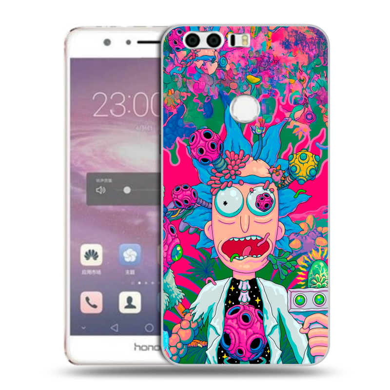 Силиконовый противоударный чехол на Huawei Honor 8 с принтом Рик и Морти Rick Morty Силиконовый противоударный чехол на Huawei Honor 8 с принтом Рик и Морти Rick Morty