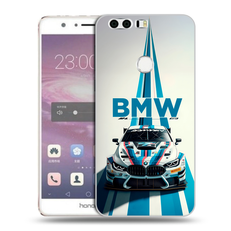 Силиконовый противоударный чехол на Huawei Honor 8 с принтом БМВ BMW Силиконовый противоударный чехол на Huawei Honor 8 с принтом БМВ BMW