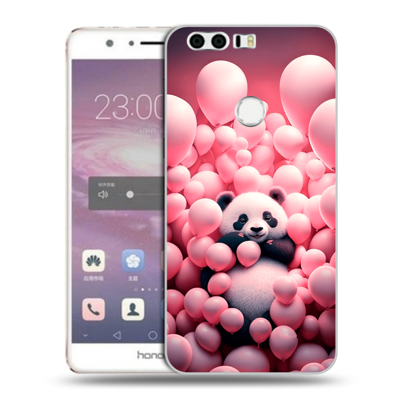 Силиконовый противоударный чехол на Huawei Honor 8 с принтом Панда Силиконовый противоударный чехол на Huawei Honor 8 с принтом Панда