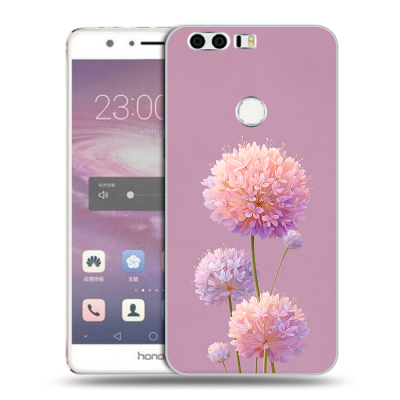 Силиконовый противоударный чехол на Huawei Honor 8 с принтом Цветы Силиконовый противоударный чехол на Huawei Honor 8 с принтом Цветы