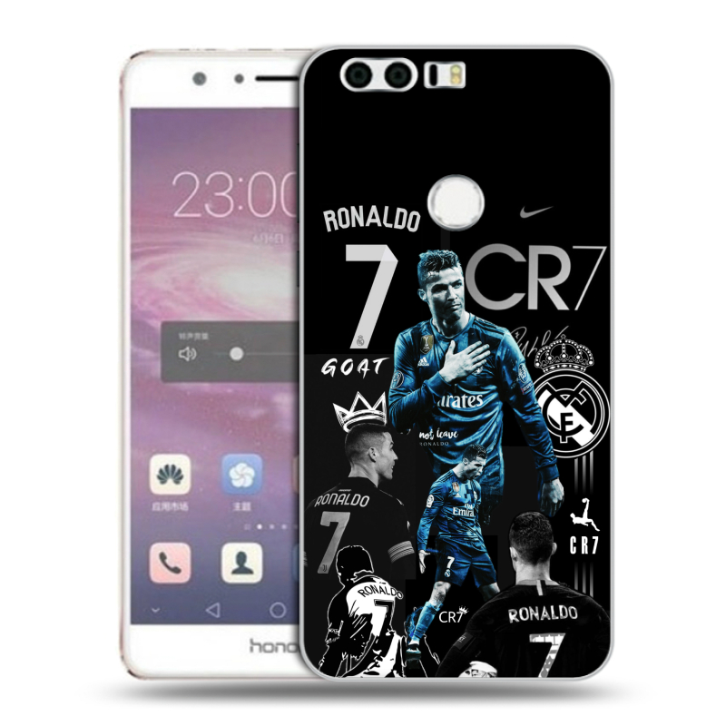 Силиконовый противоударный чехол на Huawei Honor 8 с принтом Реал Роналдо Силиконовый противоударный чехол на Huawei Honor 8 с принтом Реал Роналдо